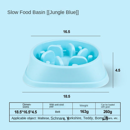16.5CM Slow Feeder Dog Bowl – Perfect Size for Medium Breeds | Anti-Gulp Maze Design with Non-Slip Base