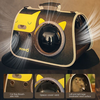 Hands-Free Pet Sling Carrier - Single Shoulder & Crossbody Cat/Dog Outing Bag