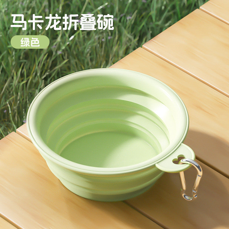 Portable Silicone Pet Bowl - Foldable Travel Dog & Cat Food Water Dish for Outdoors