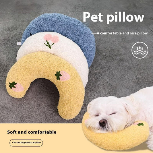 Kopipets Local Seller 27cm Soft Pet Pillow Pets Cute U Shape Cozy Sleeping Pillow for Kittens Beds