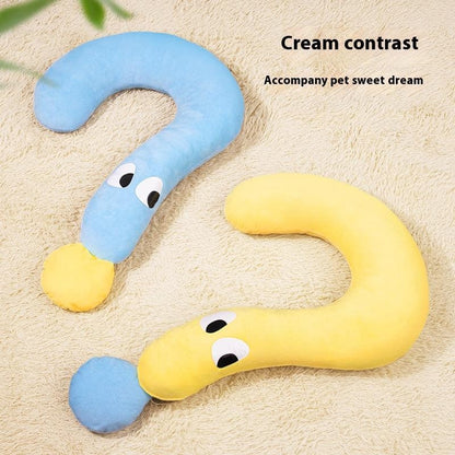 Kopipets Local Seller 55cm Cute Question Mark Pet Pillow Soft For Small Dog Cat Sleep Cushion