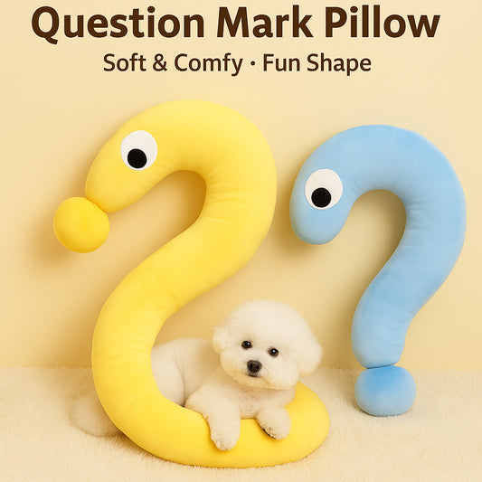 Kopipets Local Seller 55cm Cute Question Mark Pet Pillow Soft For Small Dog Cat Sleep Cushion