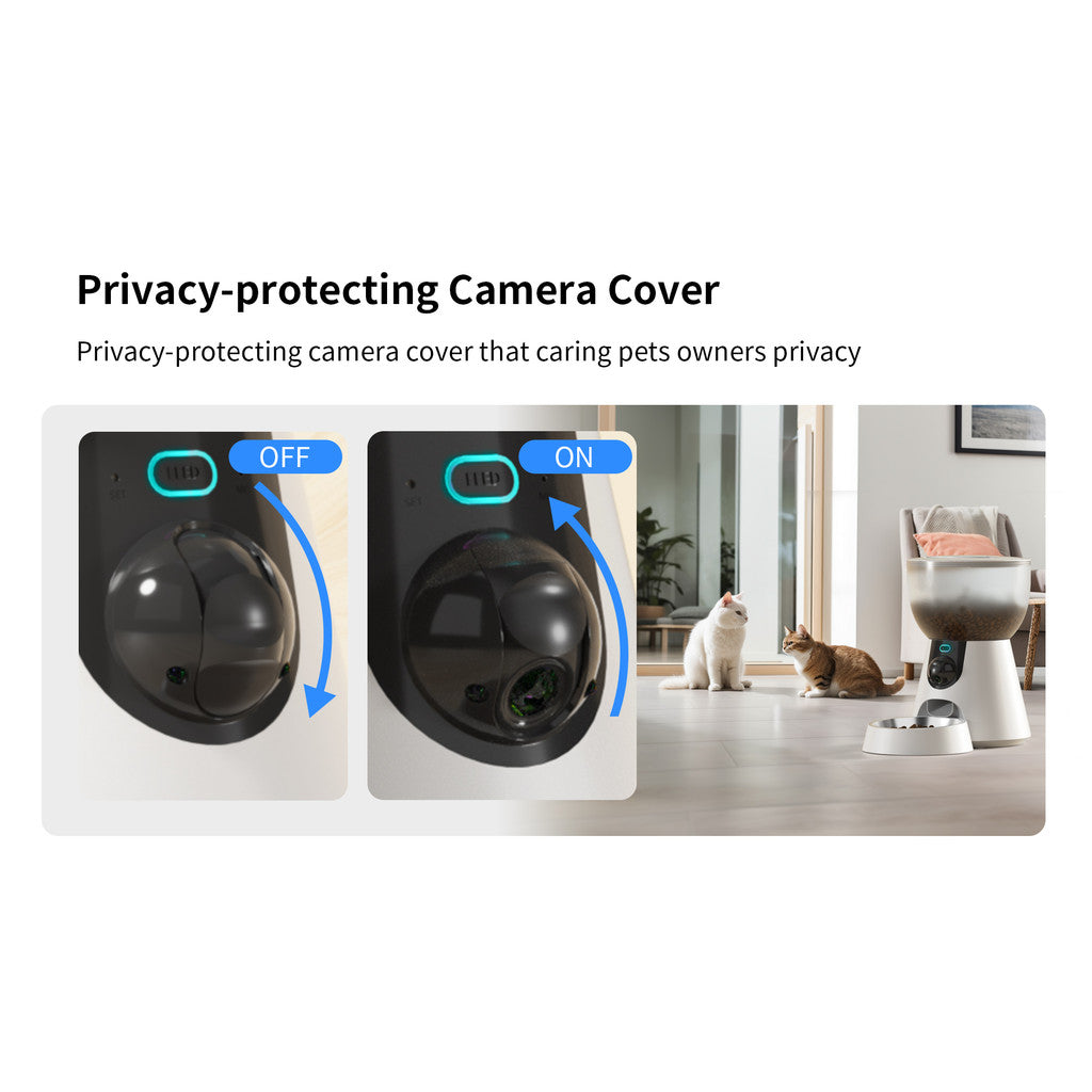 Kopipets Local Seller Smart Pet Feeder(4L) & Water Dispenser(3L) Set with HD Camera WiFi App Control
