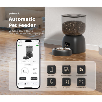 Kopipets Local Seller Smart Pet Feeder(4L) & Water Dispenser(3L) Set with HD Camera WiFi App Control