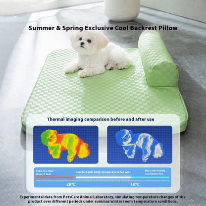 Kopipets Pet sofa cushion dog house summer cool nest cooling cushion removable and washable dog bed small dog catcushion