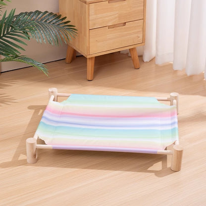Kopipets Local Seller Cooling Pet Rocking Lounge Chair Wooden Frame with Ice Pad for Cats&Small Dogs