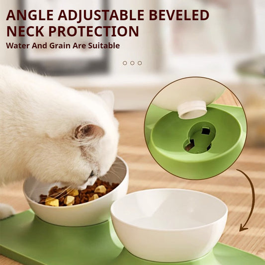 Kopipets Local Seller Secure-Lock Anti-Tip Pet Feeder with Smooth Edges to Prevent Chin Irritation