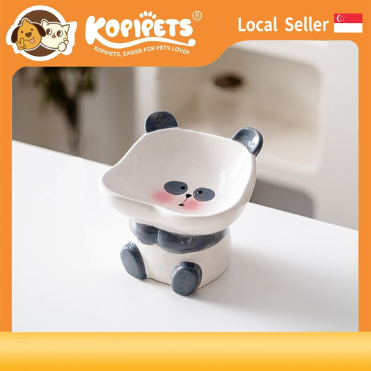 Stylish Ceramic Animal-Shaped Pet Food Bowl