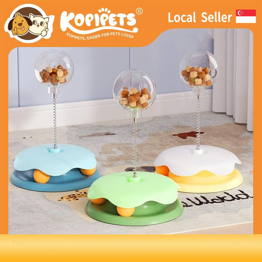 Kopipets Local Seller Pet Toy Interactive Pet Food Dispenser Toy Cats&Dogs Puzzle Treat Ball Spring