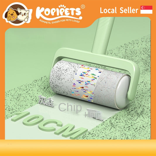Sticky lint roller for Pet Hair-portable clothes & furniture hair remover with refillable paper