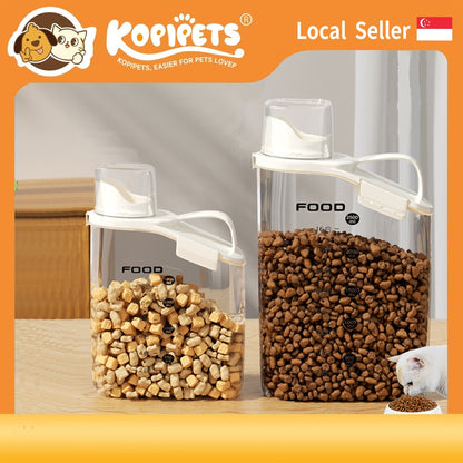 Airtight Pet Food Storage Container - Vacuum Sealed for Dog/Cat Dry Food & Treats