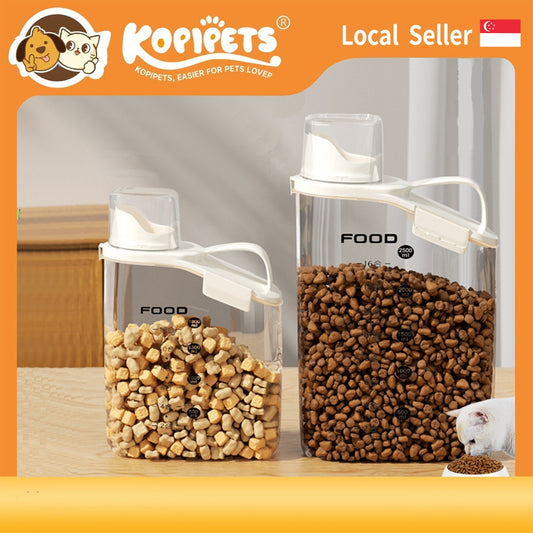 Airtight Pet Food Storage Container - Vacuum Sealed for Dog/Cat Dry Food & Treats