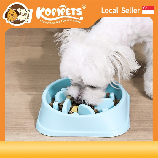 16.5CM Slow Feeder Dog Bowl – Perfect Size for Medium Breeds | Anti-Gulp Maze Design with Non-Slip Base
