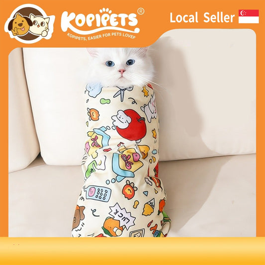 Self-Adhesive Cat Restraint Wrap - Multi-Use Grooming Blanket for Nail Trimming, Bathing & Vet Visits