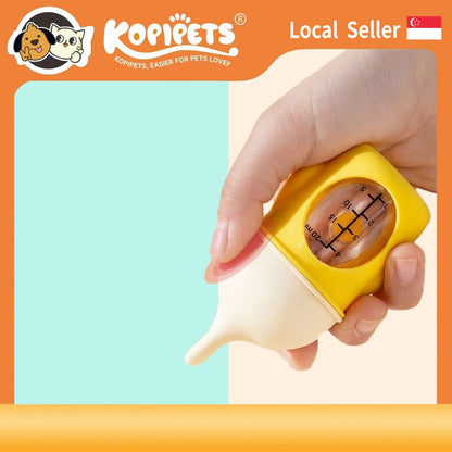 20ML Anti-Choke Pet Nursing Bottle - Newborn Kitten/Puppy Milk Feeder with Soft Silicone Nipple