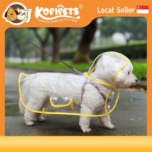 Waterproof Dog Raincoat - Clear Transparent Design for Small/Medium Dogs