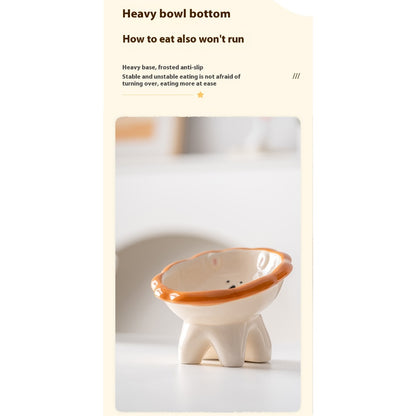 Stylish Ceramic Animal-Shaped Pet Food Bowl
