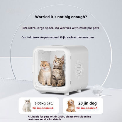 Pet Dryer Box 2nd Gen Cat Dog Drying Cabin | Quiet | 1-Year SG Support | Can Use As Pet Bed