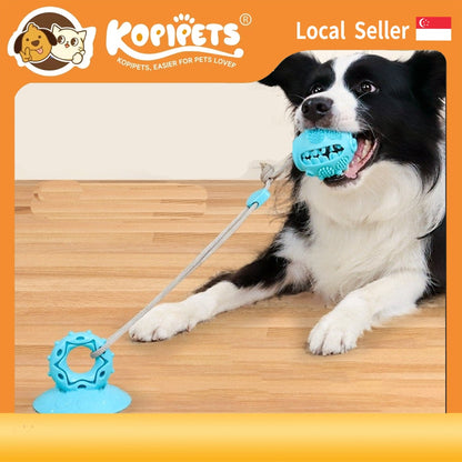 Tough Dog Chew Toy with Suction Cup - Interactive Slow Feeder & Tug-of-War Toy for Boredom Relief