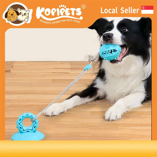 Tough Dog Chew Toy with Suction Cup - Interactive Slow Feeder & Tug-of-War Toy for Boredom Relief