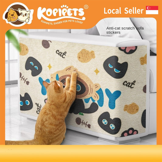 Cat scratch protector for sofa & Wall-durable self-adhesive furniture guard | non-slip climbing pads & anti-shedding mat