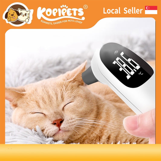 Pet Thermometer Gun - Non-Contact Infrared for Cats & Dogs, Fast & Accurate Fever Check (1-Second Reading, LED Display)