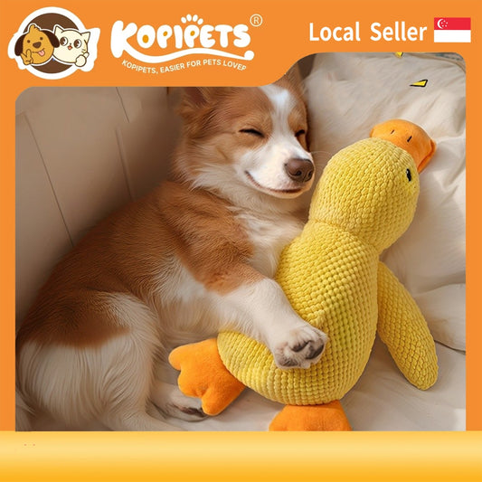 Squeaky Plush Duck Dog Toy - Cuddly & Durable Chew Companion for Small | Soft Sleep Buddy with Teeth-Cleaning Texture