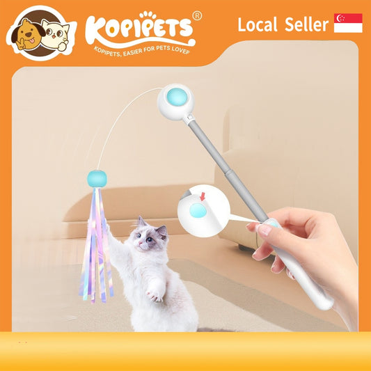 Kopipets Local Seller Multi-Function Cat Teaser Wand Adjustable Rod Retractable Laser Pointer