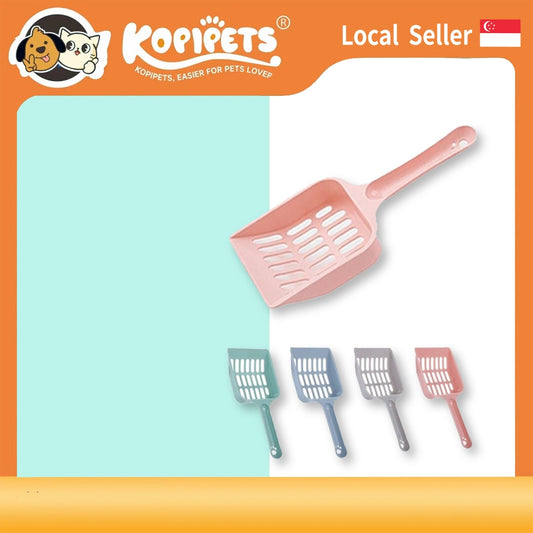 Sturdy Plastic Cat Litter Scoop - Durable, Chew-Proof & Easy Clean Pet Waste Shovel