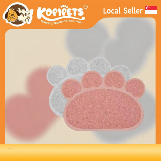 Kopipets Local Seller Paw-Shaped Cat Litter Mat Non-Slip with Built-in Litter Filter Easy Clean&Trap
