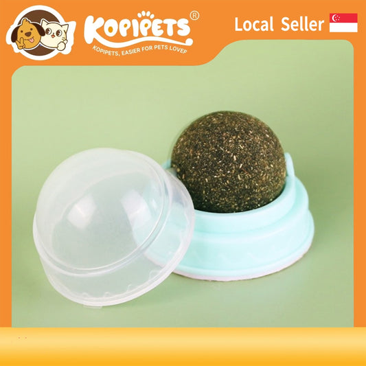 Crab & Avocado Catnip Toys - Self-Rolling Dental Chew Ball with Catnip |  for Teeth Cleaning & Play