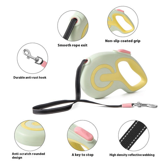 Kopipets Local Seller Multi-Color Automatic Retractable Leash for Small to Medium Pets Tangle-Free