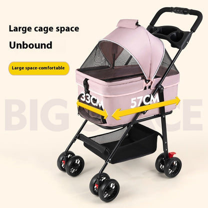 Kopipets Local Seller 3-in-1 Foldable Pet Stroller with Detachable Carrier Lightweight Portable