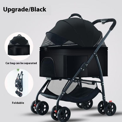Kopipets Local Seller 3-in-1 Foldable Pet Stroller with Detachable Carrier Lightweight Portable