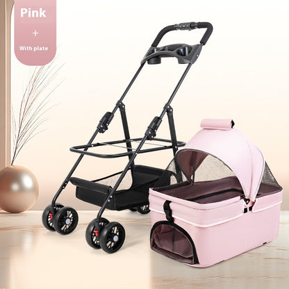 Kopipets Local Seller 3-in-1 Foldable Pet Stroller with Detachable Carrier Lightweight Portable