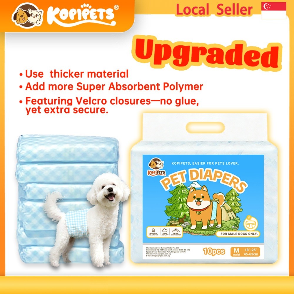Kopipets Pet Diapers Female Male Dog Diaper Dog Wraps Puppy Pet Diaper Velcro dog diapers