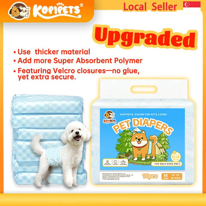 Kopipets Pet Diapers Female Male Dog Diaper Dog Wraps Puppy Pet Diaper Velcro dog diapers