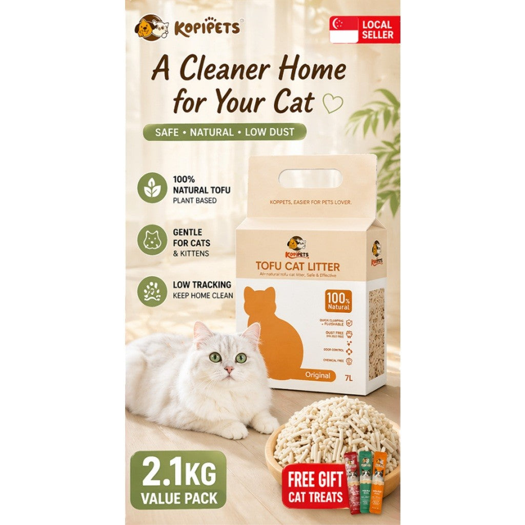 Kopipets 100% Natural Tofu Cat Litter 2.1kg