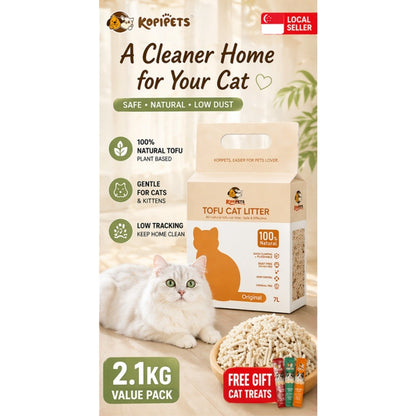 Kopipets 100% Natural Tofu Cat Litter 2.1kg
