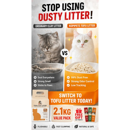 Kopipets 100% Natural Tofu Cat Litter 2.1kg