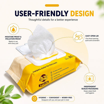 Kopipets Pet Wet Wipes 165×120mm 368g 80pcs
