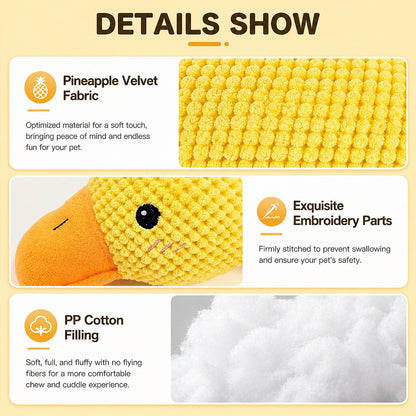 Kopipets Squeaky Plush Duck Dog Toy