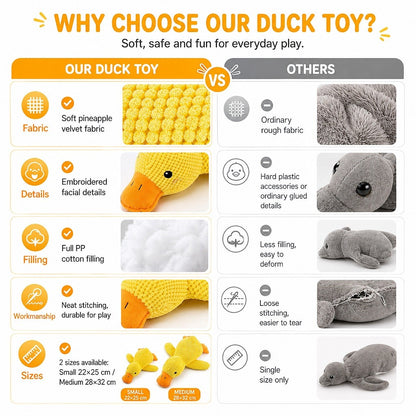 Kopipets Squeaky Plush Duck Dog Toy