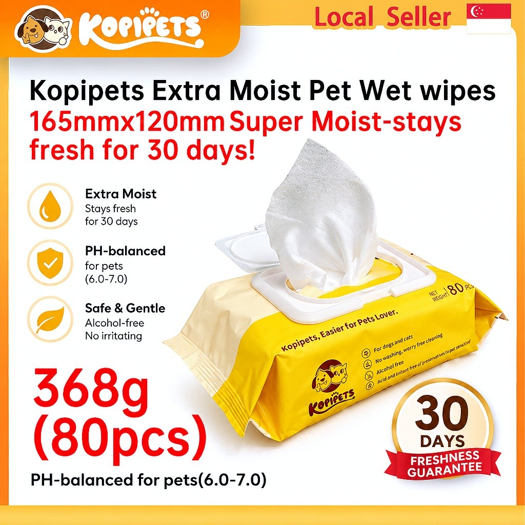 Kopipets Pet Wet Wipes 165×120mm 368g 80pcs