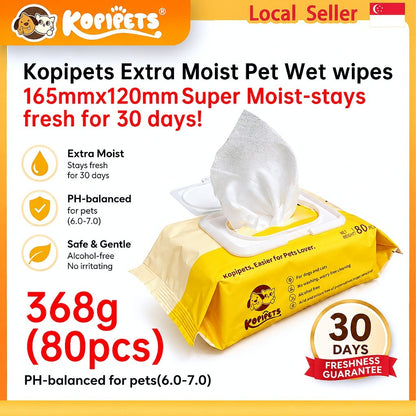 Kopipets Pet Wet Wipes 165×120mm 368g 80pcs