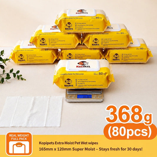 Kopipets Pet Wet Wipes 165×120mm 368g 80pcs