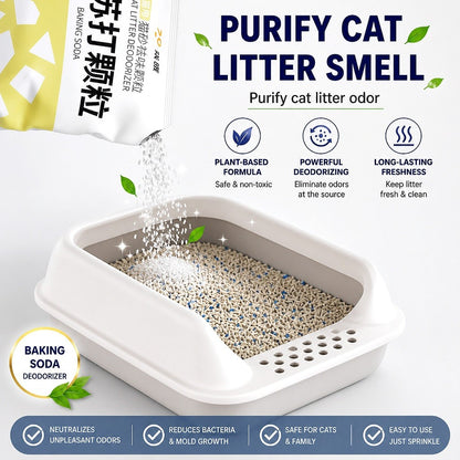Kopipets Cat Litter Deodorizer Powder Baking Soda Granules Odor Eliminator Cat Litter Additive Urine Smell Remover