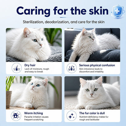 Kopipets 3-Piece Set Natural Pet Shampoo for Dogs & Cats 500ml Anti-Itch Odor Control + Free Towel & Bath Brush