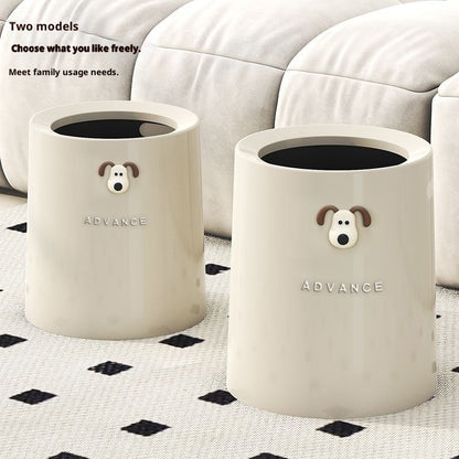 Kopipets Cute Dog Trash Can Large Capacity Home Waste Bin with Flip Lid | Odor-Sealed Aesthetic Storage Bin