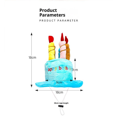 Kopipets Pet Birthday Hat Adjustable Cute Plush Cap for Cats and Dogs Party Decoration Accessories